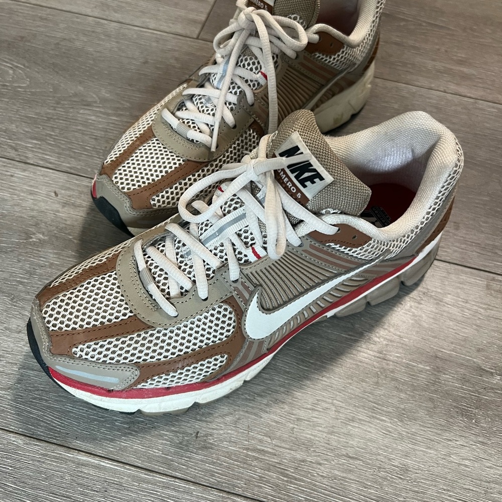 Nike Mesh Sneakers in White and Brown